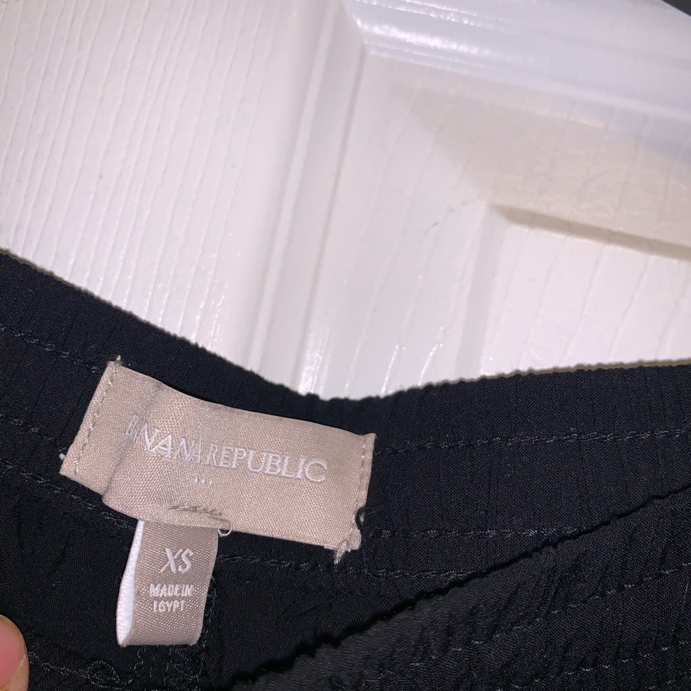 Banana Republic Black Draw String Cropped Pants - Picture 3 of 4